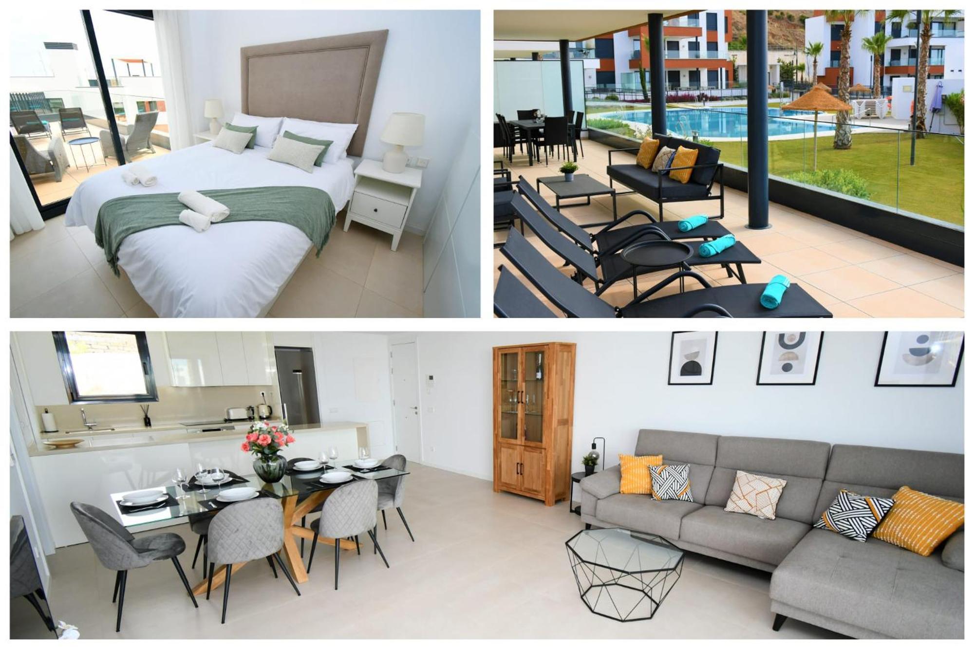 Casa Kerr - Luxury Apt - Sleeps 9 - Los Boliches Apartment มาลากา ภายนอก รูปภาพ
